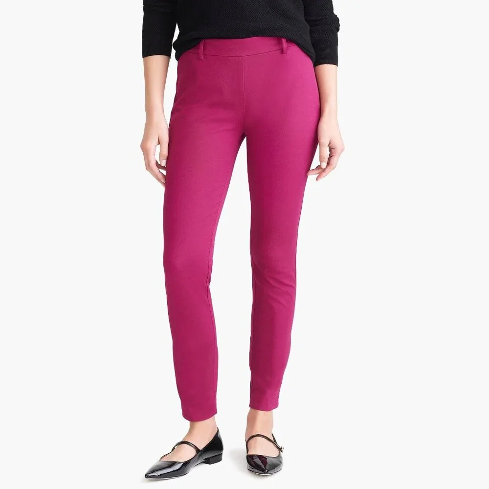 NWT Womens Size 8 8x26 J. Crew Berry Winnie Ankle Pant in Stretch Cotton NEW